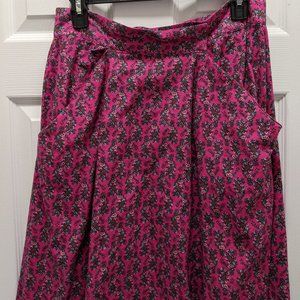 Cambridge Dry Goods, Skirt, 14, Pink floral
